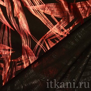 Ткань Рубашечная красно-черная "Греф" 0873 - фото 2