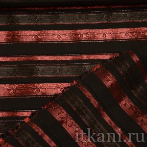 Ткань Рубашечная красно-черная в полоск "Генри" 0874 - фото 2