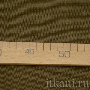 Ткань Костюмная черно-коричневая с узором елочка " 0995 - фото 3