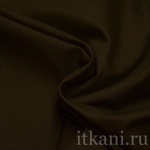 Ткань Костюмная темно-коричневого цвета "Эллен" 1024 - фото 2