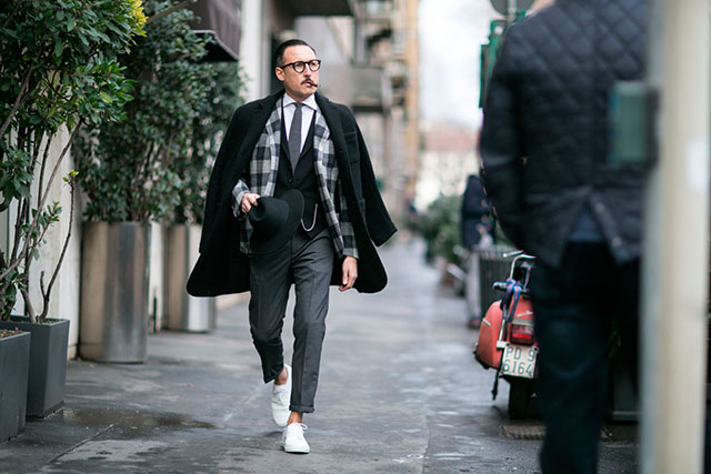 Мужская мода на улицах Милана